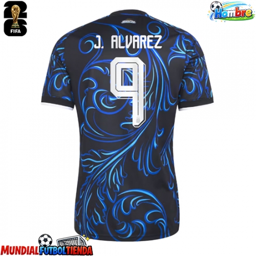 Camiseta Argentina Julian Alvarez #9 Segunda Equipación Replica Mundial 2026 mangas cortas